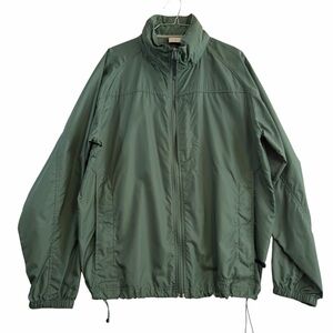 L.L. Bean Men's Nylon Hooded Rain Shell Jacket Green Medium 0 AKC5